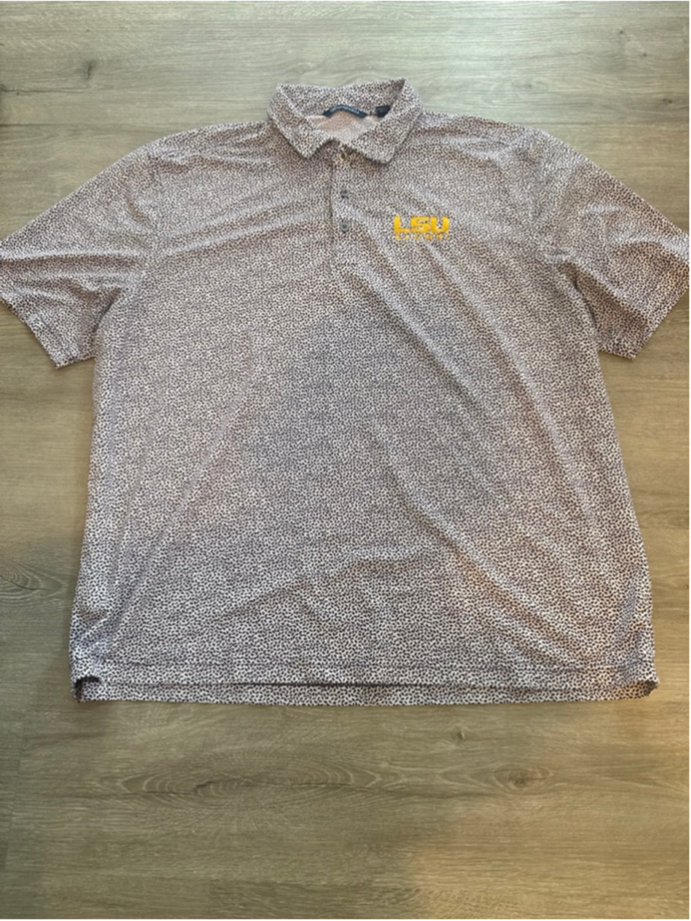 Men's Cutter & Buck LSU Alumni Polo Shirt XXL White Purple